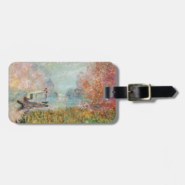 Claude Monet | fartygstudio på Seinen Bagagebricka (Horisontell Framsida)