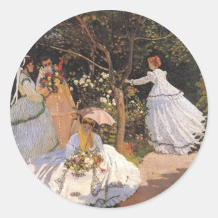 Claude Monet Fine Art Stickers Runt Klistermärke