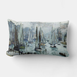 Claude Monet FishBoats Lämnande hamnen Lumbarkudde