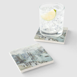 Claude Monet FishBoats Lämnande hamnen Stenunderlägg