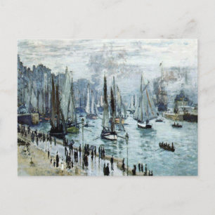 Claude Monet FishBoats Lämnande hamnen Vykort