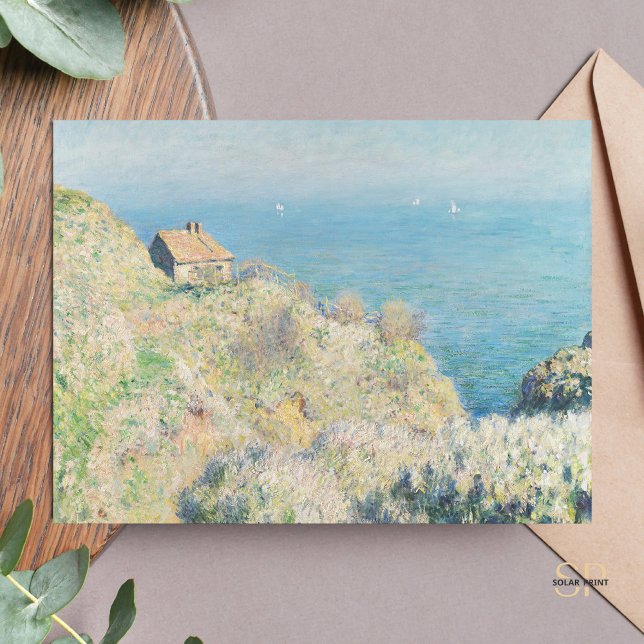Claude Monet Fishermans House Painting Art Print Vykort (Skapare uppladdad)