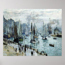Claude Monet Fiskebåtar Lämnar Hamnen Poster