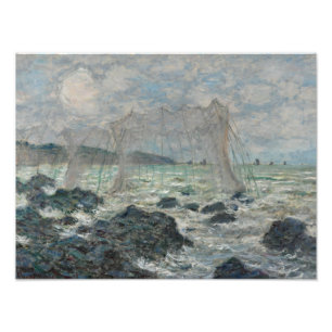 Claude Monet - Fisknät i Pourville Fototryck