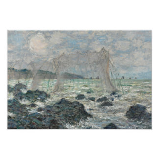 Claude Monet - Fisknät i Pourville Fototryck