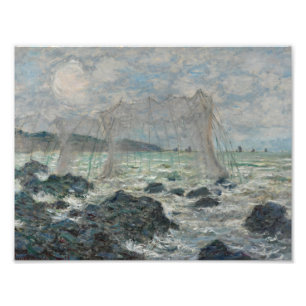 Claude Monet - Fisknät i Pourville Fototryck
