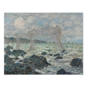 Claude Monet - Fisknät i Pourville Fototryck