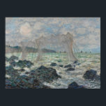 Claude Monet ~ Fisknät i Pourville Poster<br><div class="desc">Claude Monet,  Fransk Painter,  1840-1926 med en stormig kustscen.</div>