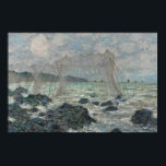 Claude Monet - Fisknät i Pourville Poster<br><div class="desc">Fisknät i Pourville av Claude Monet, 1882. Claude Monet var en av grundarna av Franskens intsionistiska målning och den mest konsekventa och skickliga utövaren av rörelsens filosofi att uttrycka sina uppfattningar före naturen, särskilt när det gäller landskapsmålning i luft. Uttrycket "Impressionism" härrör från titeln på hans målning Impression, soleil levant...</div>