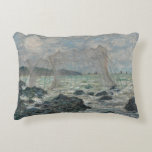 Claude Monet - Fisknät i Pourville Prydnadskudde<br><div class="desc">Fisknät i Pourville av Claude Monet, 1882. Claude Monet var en av grundarna av Franskens intsionistiska målning och den mest konsekventa och skickliga utövaren av rörelsens filosofi att uttrycka sina uppfattningar före naturen, särskilt när det gäller landskapsmålning i luft. Uttrycket "Impressionism" härrör från titeln på hans målning Impression, soleil levant...</div>