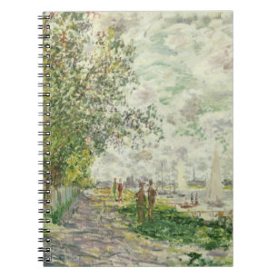 Claude Monet flodstranden på Gennevilliers Anteckningsbok Med Spiral