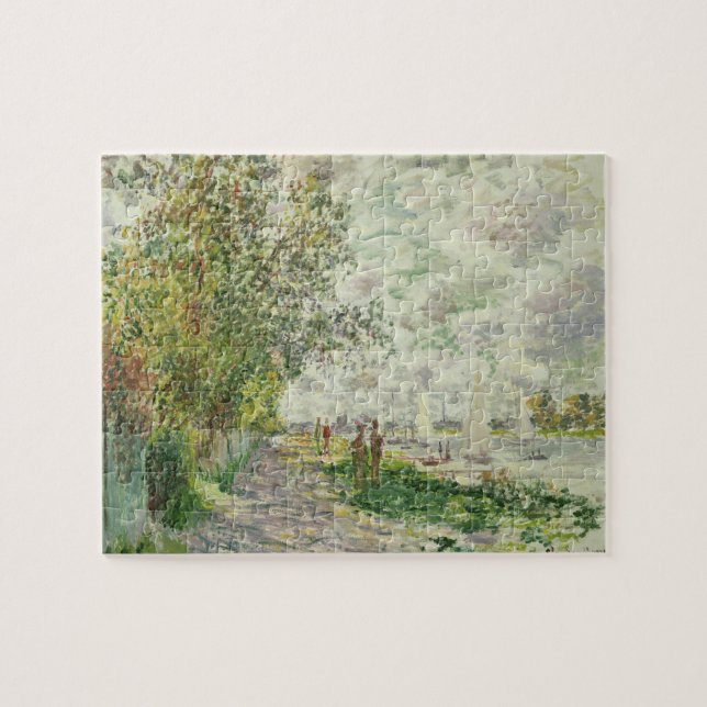 Claude Monet | flodstranden på Gennevilliers Pussel (Horisontell)