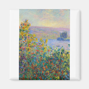 Claude Monet Flower Beds vid Vetheuil Magnet
