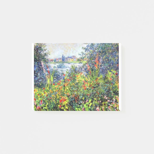 Claude Monet Flowers vid Vetheuil Post-it Block (Framsida)