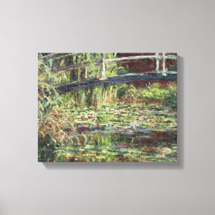 Claude Monet - för Wate harmoni rlily dammrosor Canvastryck
