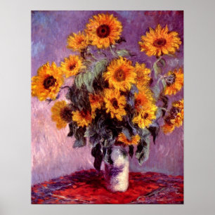 Claude Monet - Fortfarande liv:Solblommor Poster