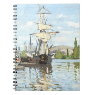 Claude Monet. Fraktaser Riding on Seine at Rouen Anteckningsbok