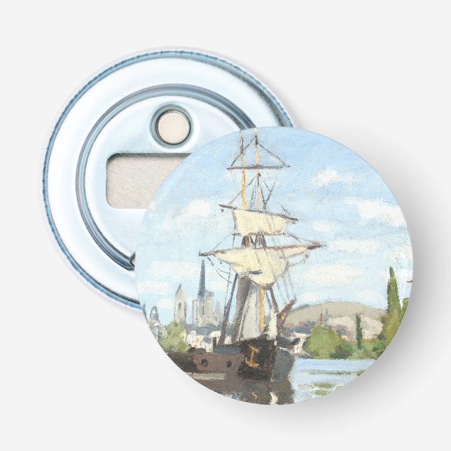 Claude Monet. Fraktaser Riding on Seine at Rouen Flasköppnare (Framsidan)