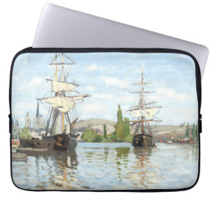 Claude Monet. Fraktaser Riding on Seine at Rouen Laptop Fodral