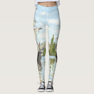 Claude Monet. Fraktaser Riding on Seine at Rouen Leggings