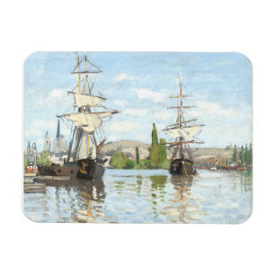 Claude Monet. Fraktaser Riding on Seine at Rouen Magnet