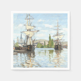Claude Monet. Fraktaser Riding on Seine at Rouen Pappersservett