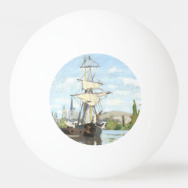 Claude Monet. Fraktaser Riding on Seine at Rouen Pingisboll