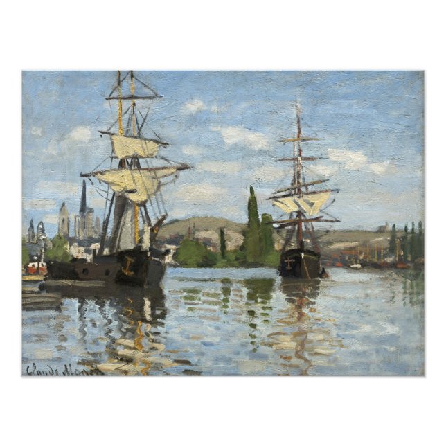 Claude Monet-Fraktaserna om Seine River Art Fototryck (Framsidan)