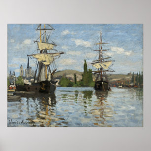 Claude Monet-Fraktaserna om Seine River Art Poster