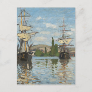 Claude Monet Fraktass Riding på Seine på Rouen Vykort
