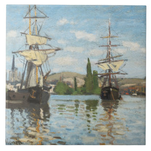 Claude Monet frakter som rider på Seinen på Kakelplatta