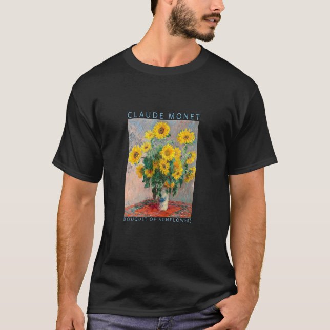 Claude Monet Funny T-Shirt Flower Masterbit Art (Framsida)
