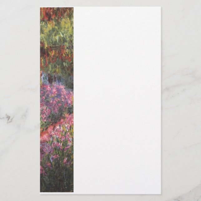Claude Monet / Garden at at Giverny Brevpapper (Framsida)