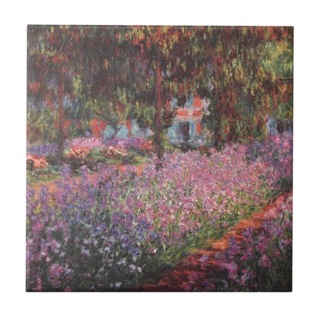 Claude Monet / Garden at at Giverny Kakelplatta (Framsidan)