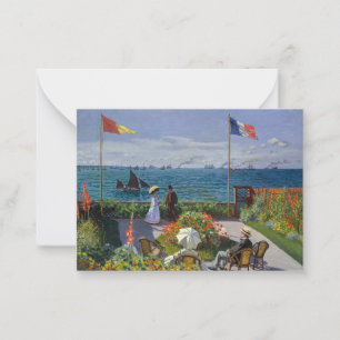 Claude Monet - Garden at at Sainte-Adresse Anteckningskort