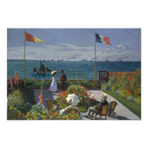 Claude Monet - Garden at at Sainte-Adresse Fototryck