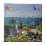 Claude Monet - Garden at at Sainte-Adresse Kakelplatta<br><div class="desc">Garden at at Sainte-Address/Terrace at Sainte-Adresse - Claude Monet,  Oil on Canvas,  1867</div>
