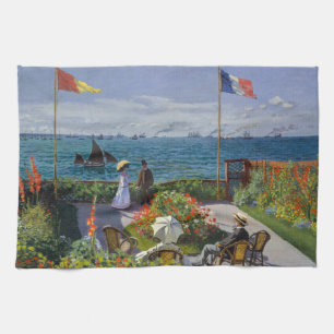Claude Monet - Garden at at Sainte-Adresse Kökshandduk