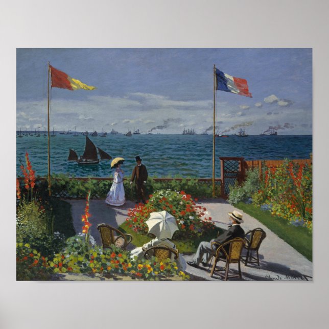 Claude Monet - Garden at at Sainte-Adresse Poster (Framsidan)