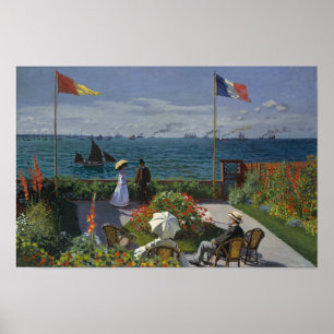 Claude Monet - Garden at at Sainte-Adresse Poster