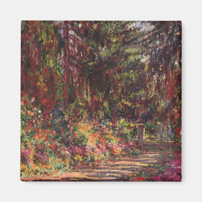Claude Monet | Garden Väg vid Giverny Magnet (Framsidan)
