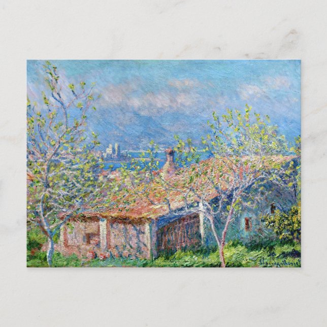 Claude Monet: Gardeners House i Antibes Vykort (Framsida)