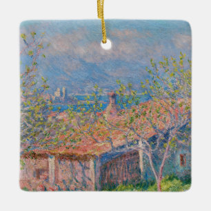 Claude Monet - Gardeners hus i Antibes Julgransprydnad Keramik