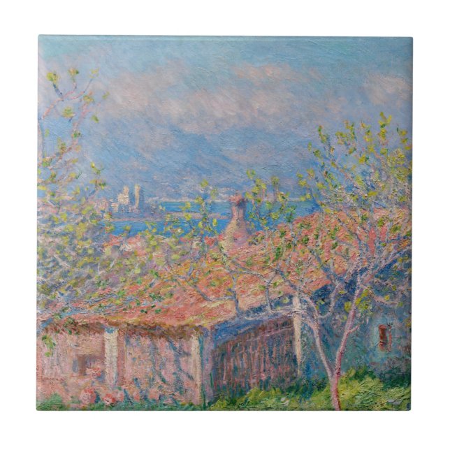 Claude Monet - Gardeners hus i Antibes Kakelplatta (Framsidan)