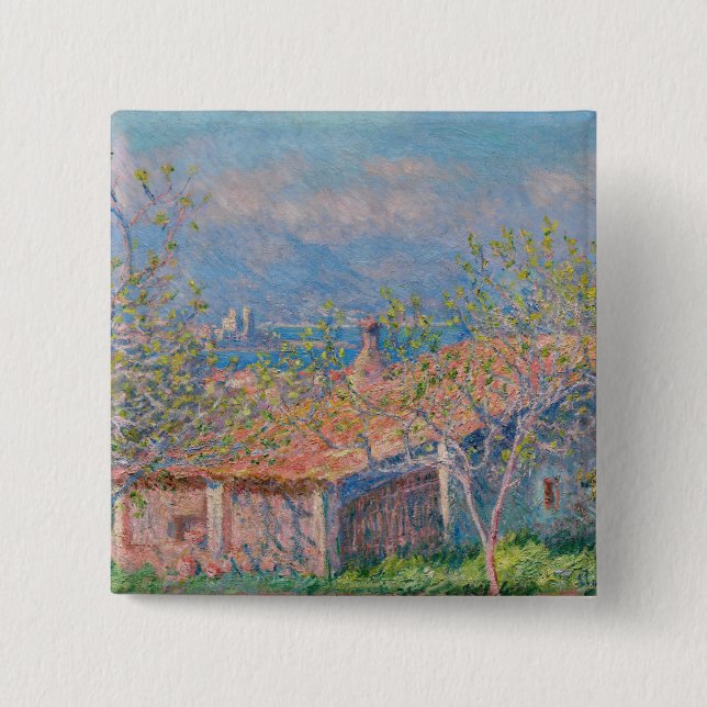 Claude Monet - Gardeners hus i Antibes Knapp (Framsida)