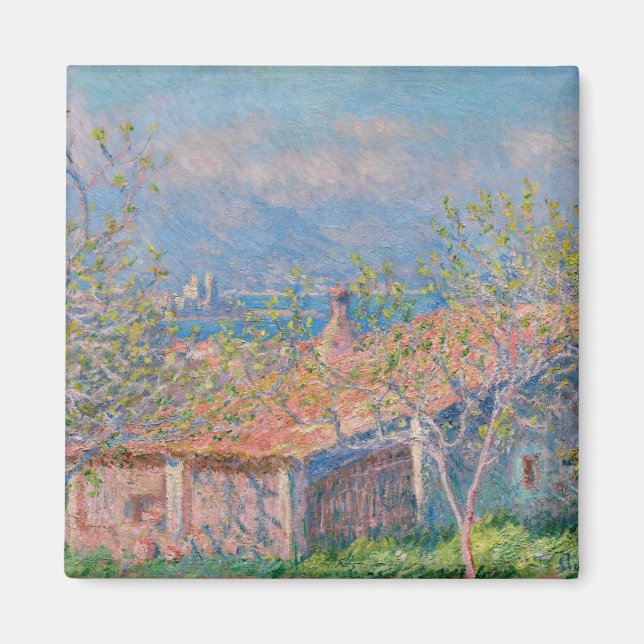 Claude Monet - Gardeners hus i Antibes Magnet (Framsidan)