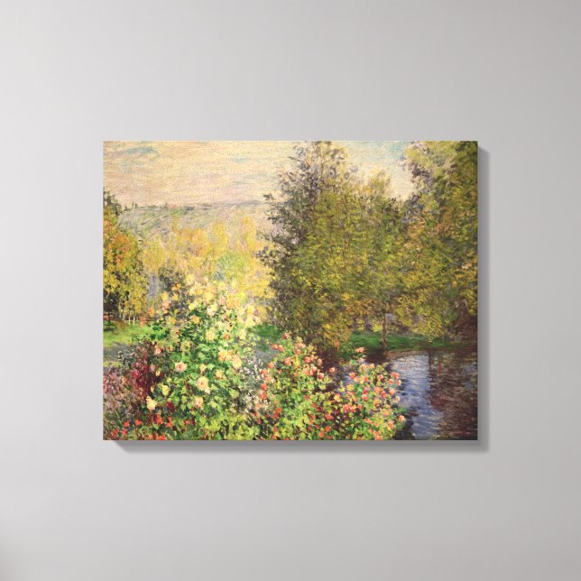 Claude Monet | Gardens hörn i Montgeron Canvastryck (Framsida)