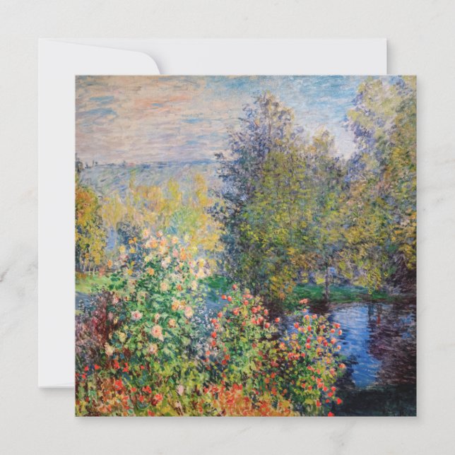 Claude Monet - Gardens hörn i Montgeron Inbjudningar (Framsida)