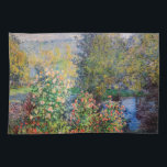 Claude Monet - Gardens hörn i Montgeron Kökshandduk<br><div class="desc">Corner of the Garden at Montgeron / Coin de jardin a Montgeron - Claude Monet,  Oil on Canvas,  1876</div>