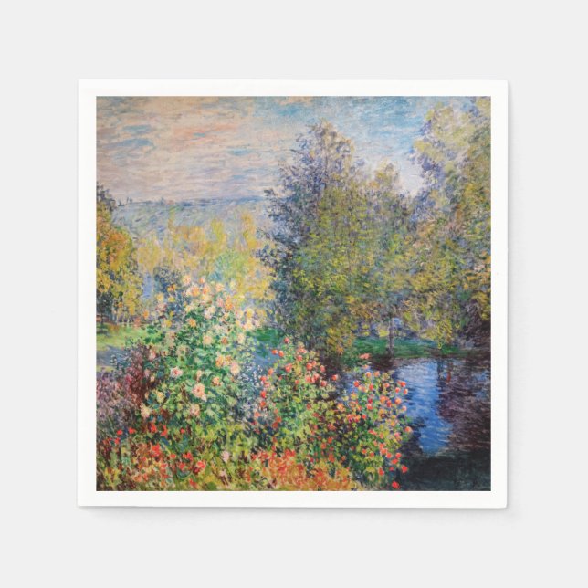 Claude Monet - Gardens hörn i Montgeron Pappersservett (Framsidan)